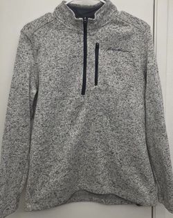 Eddie Baur Gray Quarter-Zip Sweater Men's Size M