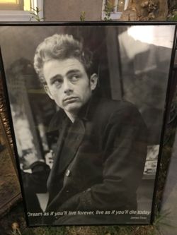 James Dean framed poster