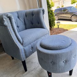 Single Chair With ottoman 
