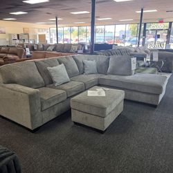 Gray Fabric Sectional Sofa 🚚WE DELIVER🚚