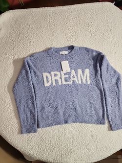 Oak + Meadow sweater cozy sz L blue fizzy Long sleeve China Nem