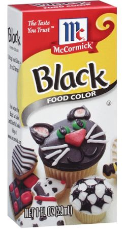 Black FOOD Color (Halloween Food Decor)