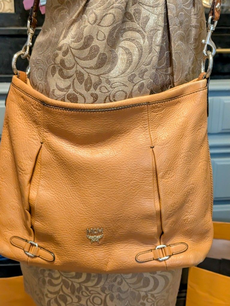 MCM Large Leather Crossbody Bag