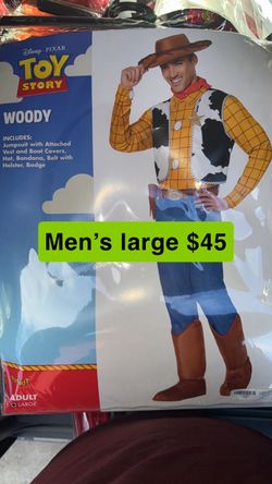 Toy Story Woody Adult Costume Men's Large