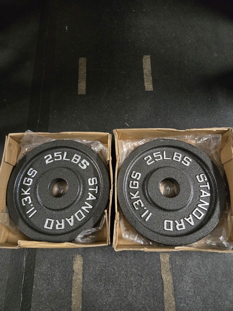Brand New Generic 25lb Olympic Weight Plates 