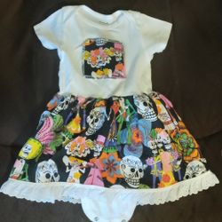  Dia De Los Muertos dress 18mo