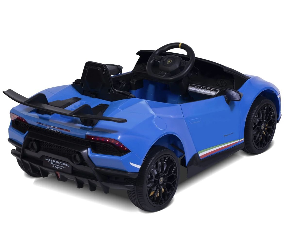 🔵🔵!!BRAND NEW 12V LUXURY REMOTE CONTROL Electric Kid Ride On Car Power Wheels Lamborghini HURACAN with LED’s, Bluetooth And FM Radio