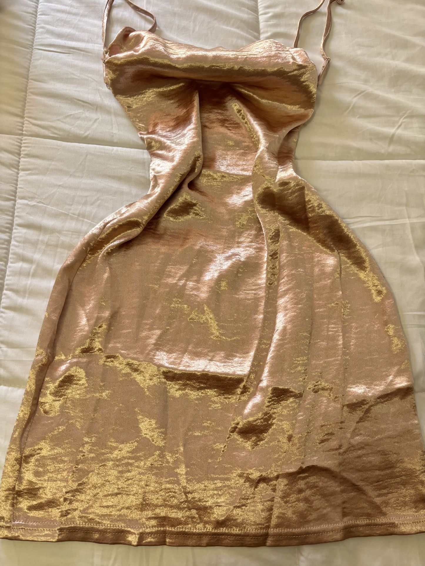 Iridescent Backless Dress 