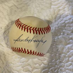 Sandy Koufax Autographed Baseball -COA