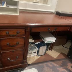 Free Dark Wood Corner Desk