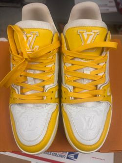 LV Louis Vuitton trainer yellow white monogram men 8.5