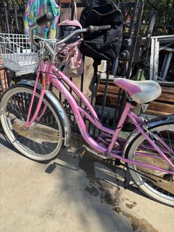 Pink Schwinn   Bicycle with Front Basket