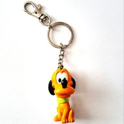 NWOT Authentic Disneyland Disney Pluto bobblehead swivel clip key ring keychain