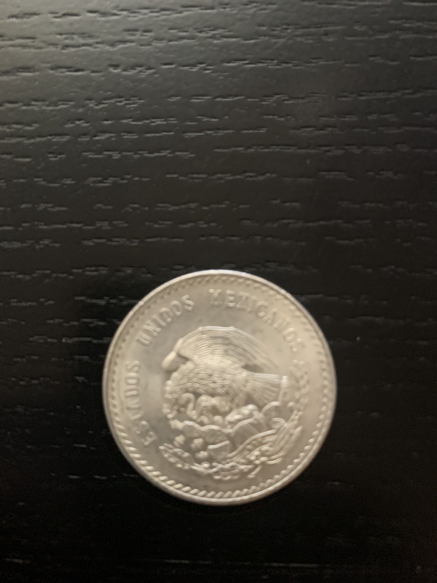 Silver Coin From Mexico Cinco Pesos 