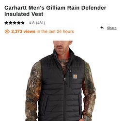 2xl Carhartt Insulated Vest