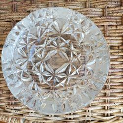 Beautiful Heavy 6 Inch Diameter Glass Ashtray...
