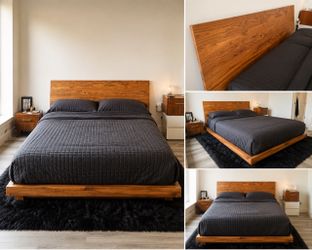 World Market Solid Wood Platform Bed Frame – Made in India