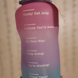 Juicy Couture Cotton Candy Skies Motivational Water Bottle  