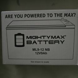 New in box Battery mightymax ML9-12 NB 12V9Ah