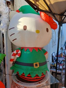 Airblown Inflatable Hello Kitty Christmas decoration. 
