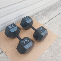 Hex Dumbbells 75lbs 
