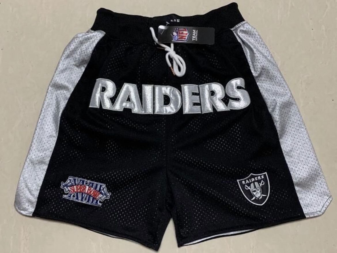 Raiders Just Don Shorts Size Medium 