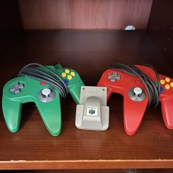 Nintendo 64 Controllers And Rumble Pack Bundle N64