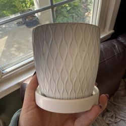 4inch matte White Planter