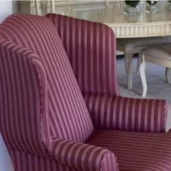 Burgundy Wingback Chair 