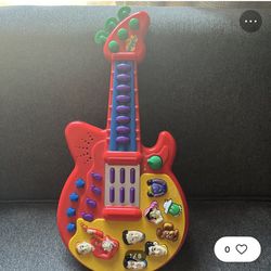 VINTAGE 2003 THE WIGGLES RED GUITAR MUSICAL SONGS & SOUNDS SING & DANCE TOY