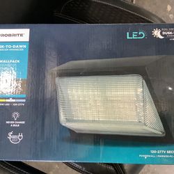 PROBRITE High-Output 450-Watt Equivalent Integrated Outdoor LED Wall Pack, 6800 Lumens, Dusk to Dawn Outdoor Security Light