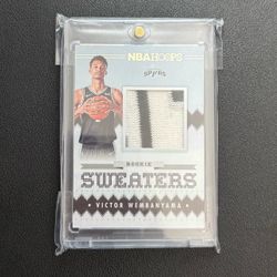 Victor Wembanyama NBA Hoops Rookie Sweaters Relic Card