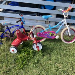Kids bikes and tricycles 