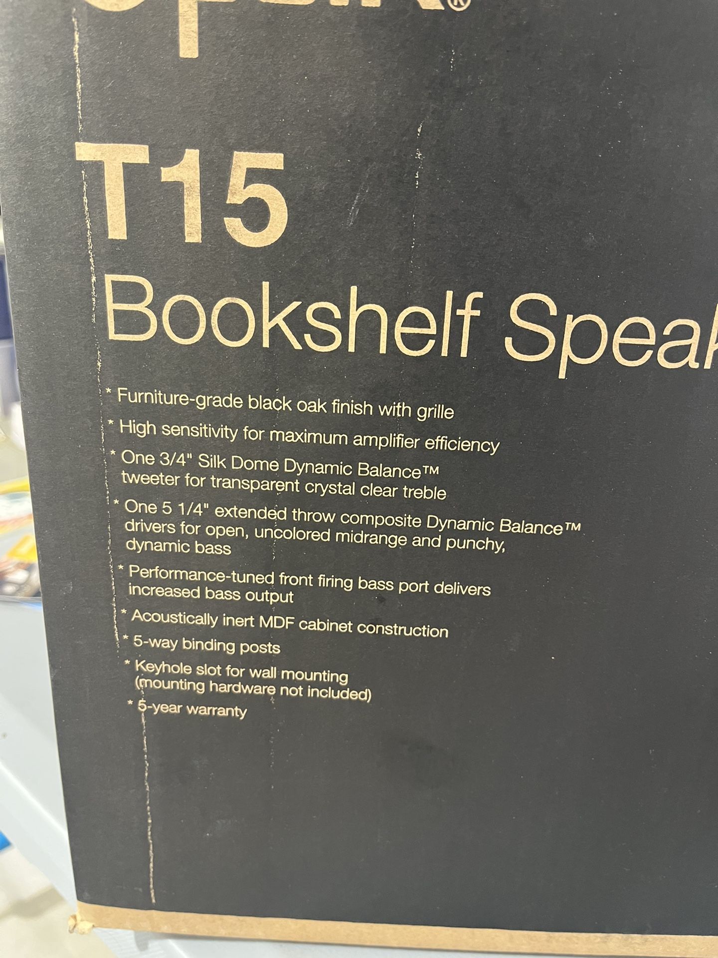 Polk T15 Bookshelf Speaker