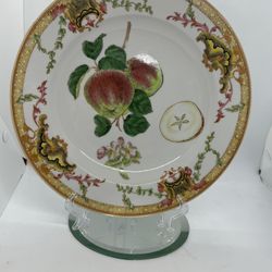Vintage Mark Roberts Collection Hand Painted 10 1/4" Red Apple Plate 14-45410