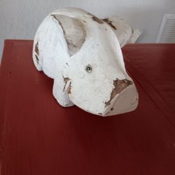 Carved Wood Pig