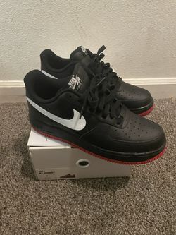 Size 7y Black Air Forces Red Bottoms 