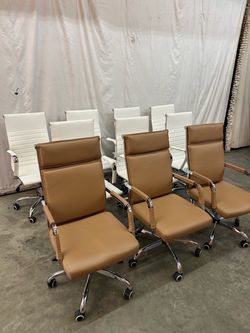 10 Lot of Office Chairs with Chrome Base