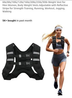 NEW 12 LBS WEIGHTED VEST WITH REFLECTIVE STRIPES