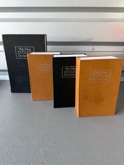 4 Hidden Book Safes w/ Combination Locks – Secret Dictionary Lock Boxes