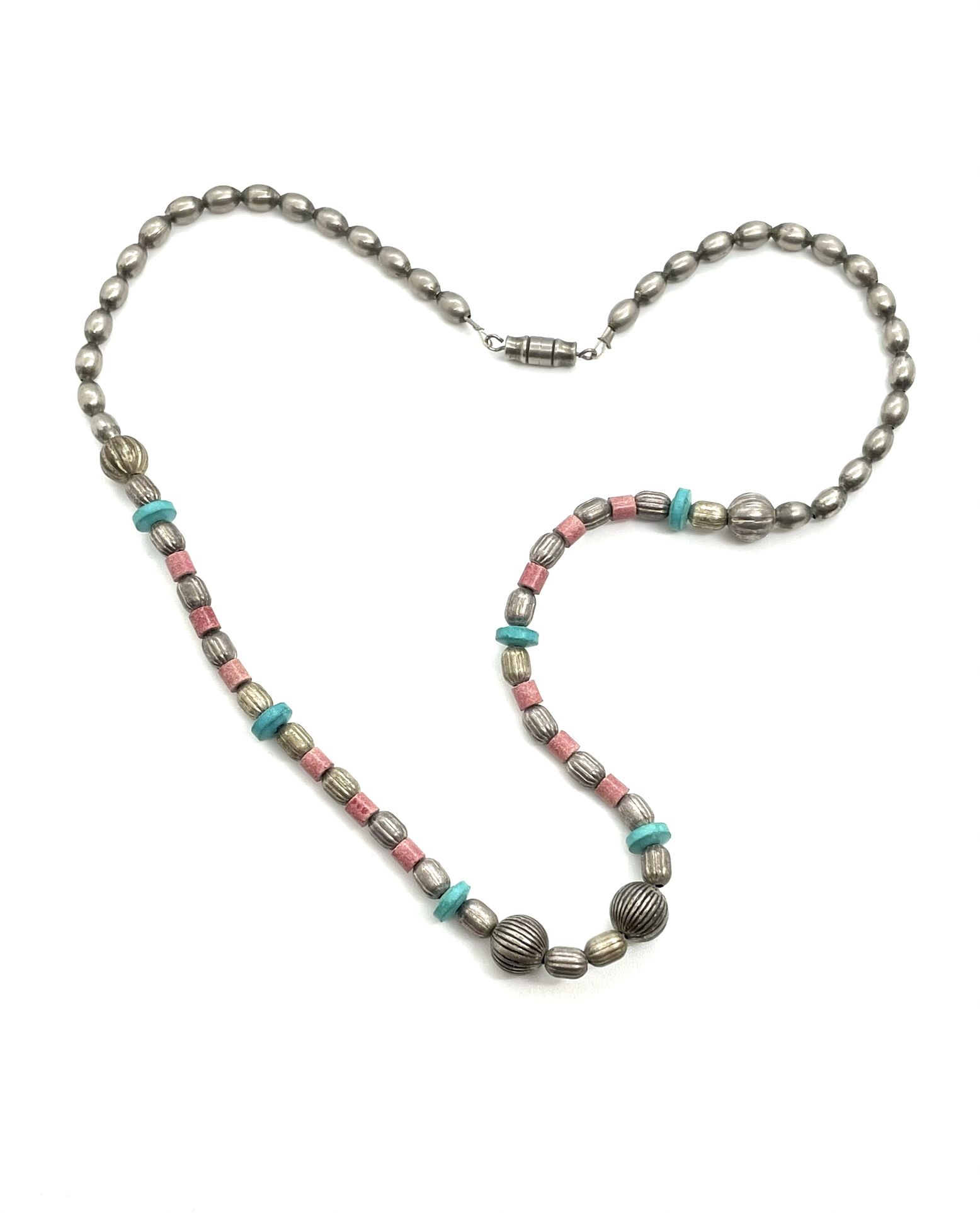 Southwestern Coral And Turquoise Necklace