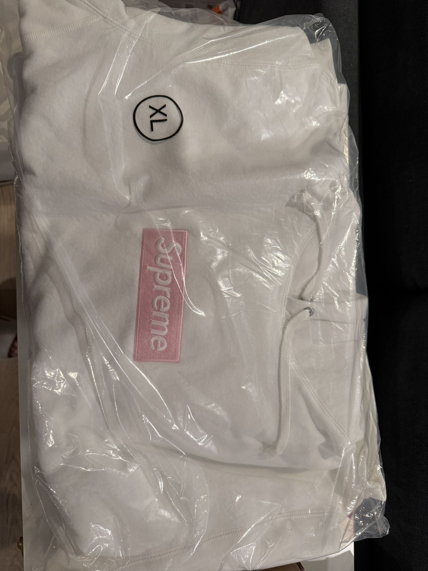 Supreme Box Logo Hooded Sweatshirt White Size XL