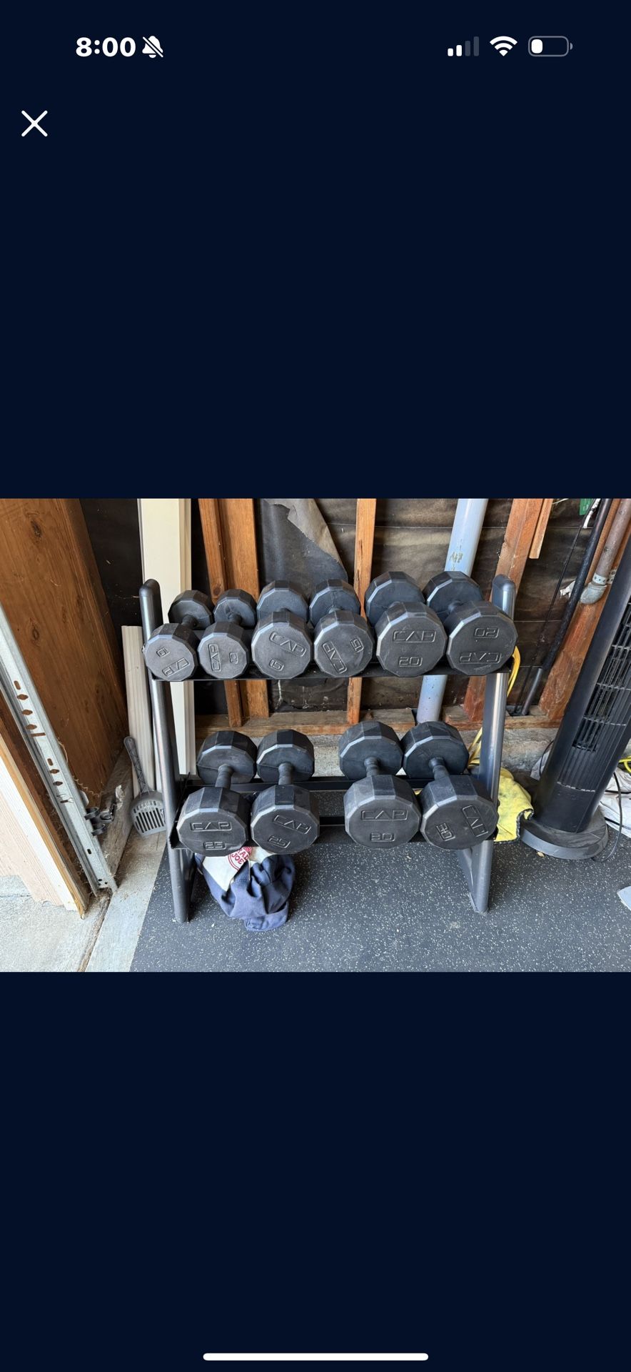 Dumbbell Weights 10-30 Lbs Cap 