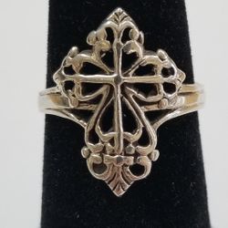 Sterling Silver Cross Ring 