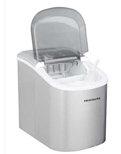 FRIGIDAIRE EFIC189-Silver Compact Ice Maker, 26 lb per Day, Silver
