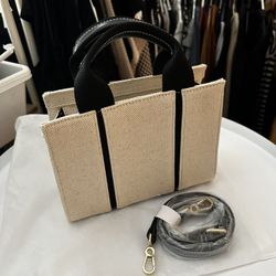 Off White Mini Tote Bag W/strap