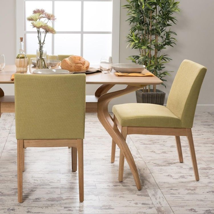 Set of 4 Spring Green Dining Chairs, LIKE NEW