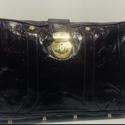 Rebecca Minkoff Patent Leather Large Clutch Laptop Bag Evening Clutch 14”.