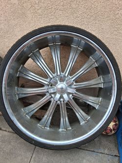 28in rim with brand-new tire.. 6lug! Only have this 1 wheel.