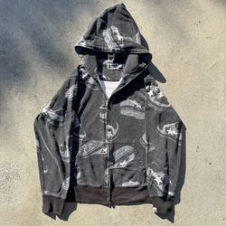 Black Bape Zip Up Hoodie